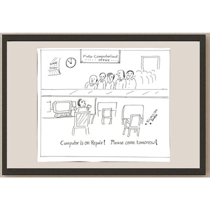 Kumuda Deshpande 28x23cm Orijinal Karikatür BOD05635