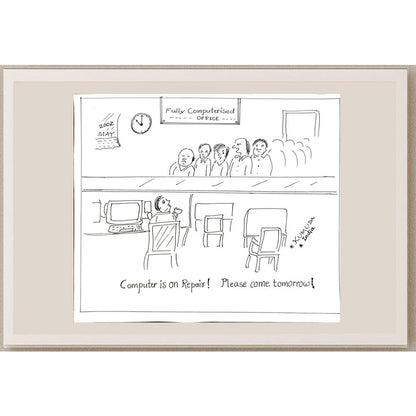 Kumuda Deshpande 28x23cm Orijinal Karikatür BOD05635