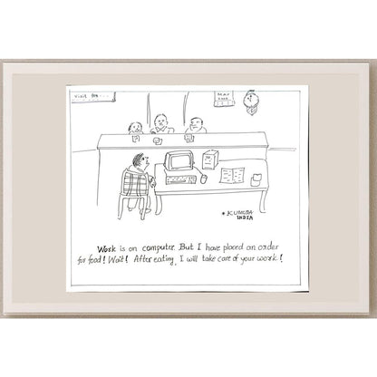 Kumuda Deshpande 28x23cm Orijinal Karikatür BOD05637