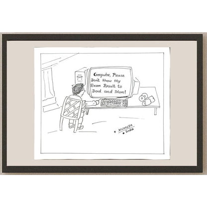 Kumuda Deshpande 28x23cm Orijinal Karikatür BOD05638