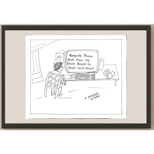 Kumuda Deshpande 28x23cm Orijinal Karikatür BOD05638