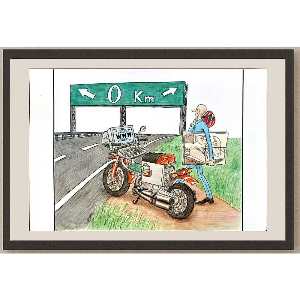 Soheil Mottaki 29x21cm Orijinal Karikatür BOD05639