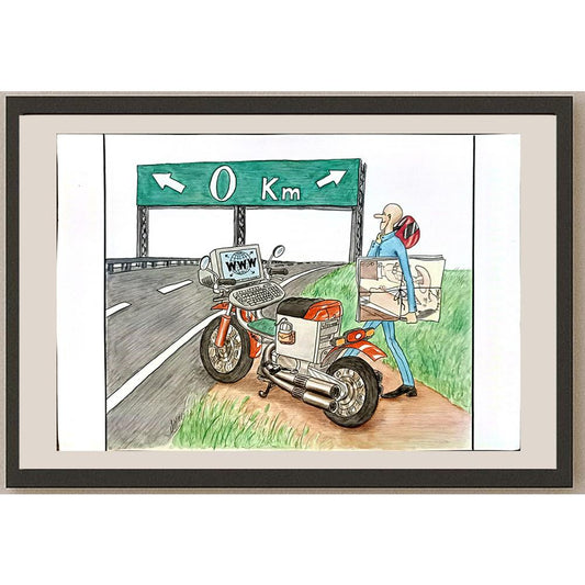 Soheil Mottaki 29x21cm Orijinal Karikatür BOD05639