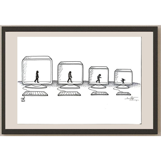 Pezhman Alipoor 29x21cm Orijinal Karikatür BOD05640