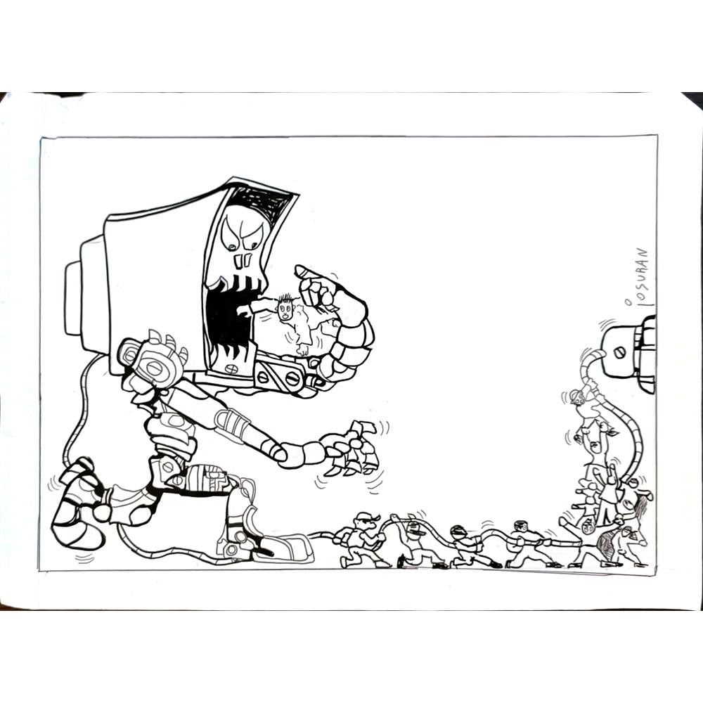Josuran Oscar 35x25cm Orijinal Karikatür BOD05643