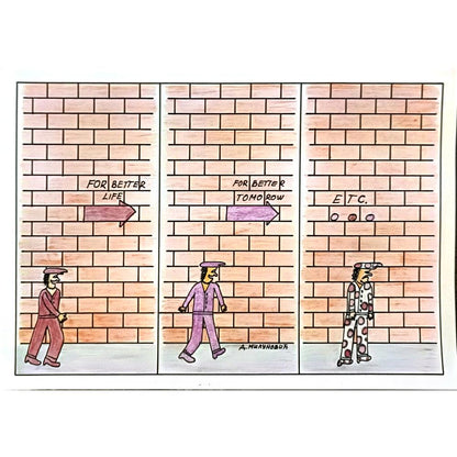 Dragan Milunovic 29x21cm Orijinal Karikatür BOD05644