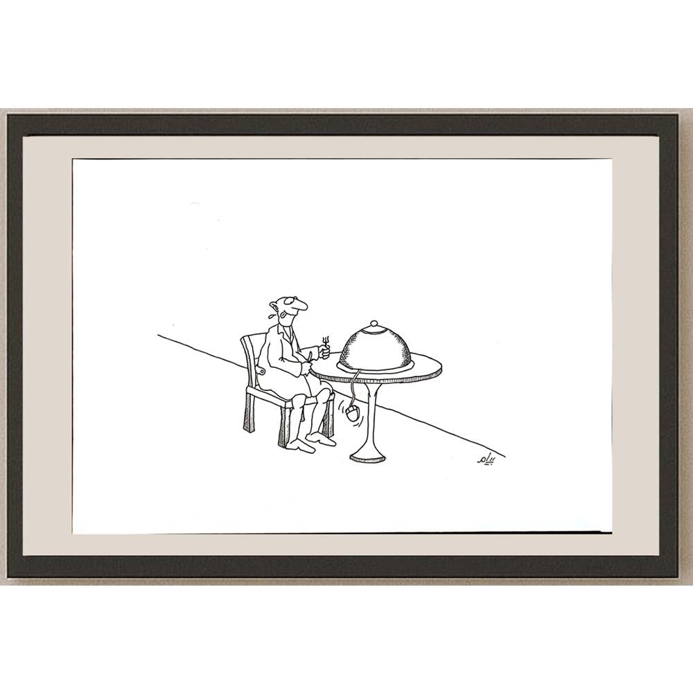 Payam Pourfalah 29x21cm Orijinal Karikatür BOD05645