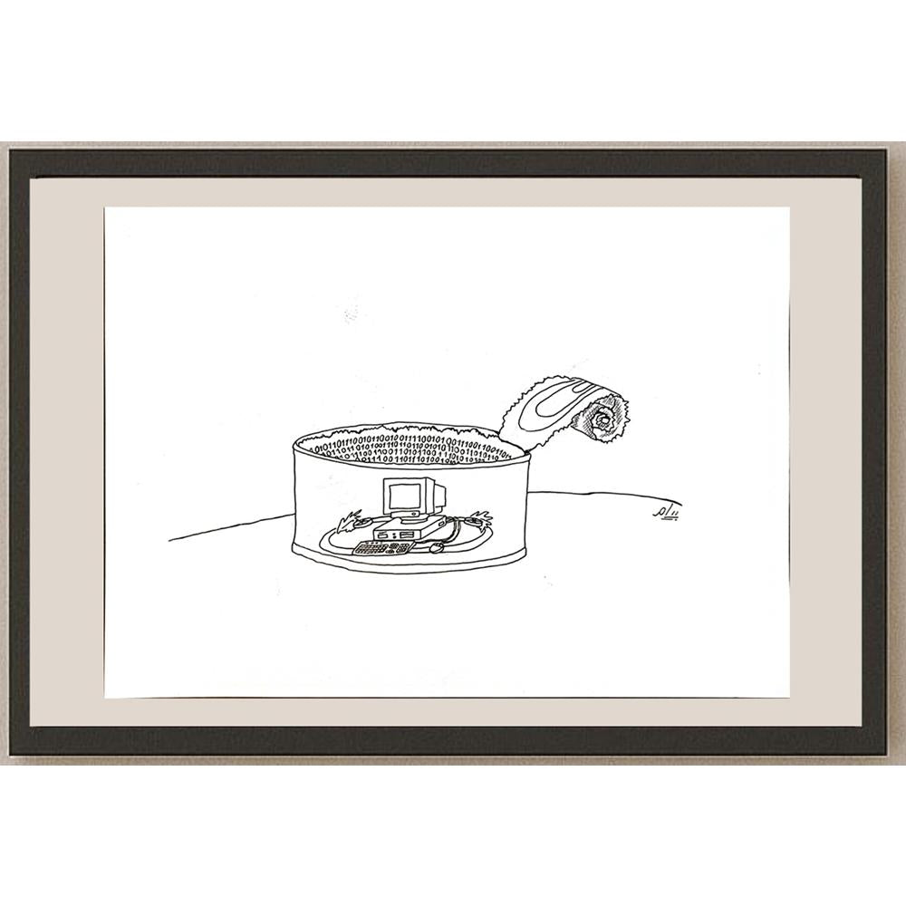 Payam Pourfalah 29x21cm Orijinal Karikatür BOD05646