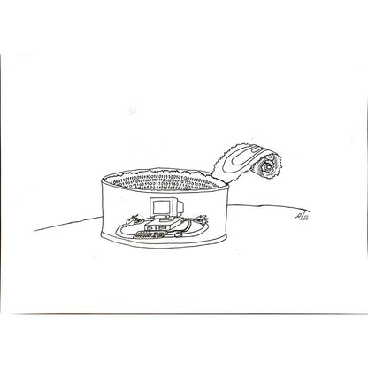 Payam Pourfalah 29x21cm Orijinal Karikatür BOD05646