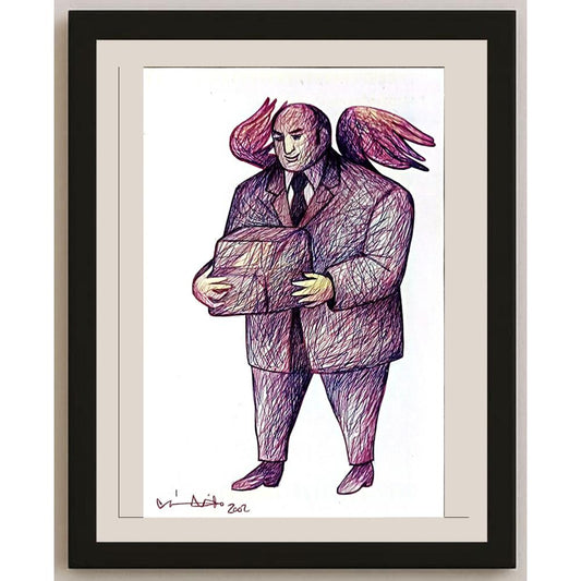 Candido Isidfo Cuenca Fuentes 21x14cm Orijinal Karikatür BOD05649