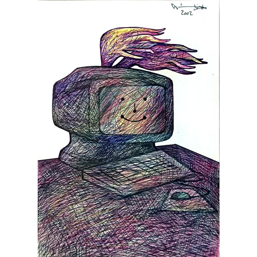 Candido Isidfo Cuenca Fuentes 21x14cm Orijinal Karikatür BOD05650