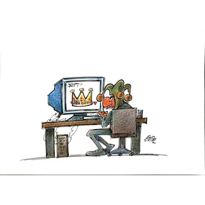Mojtaba Galmohammadi 29x21cm Orijinal Karikatür BOD05651