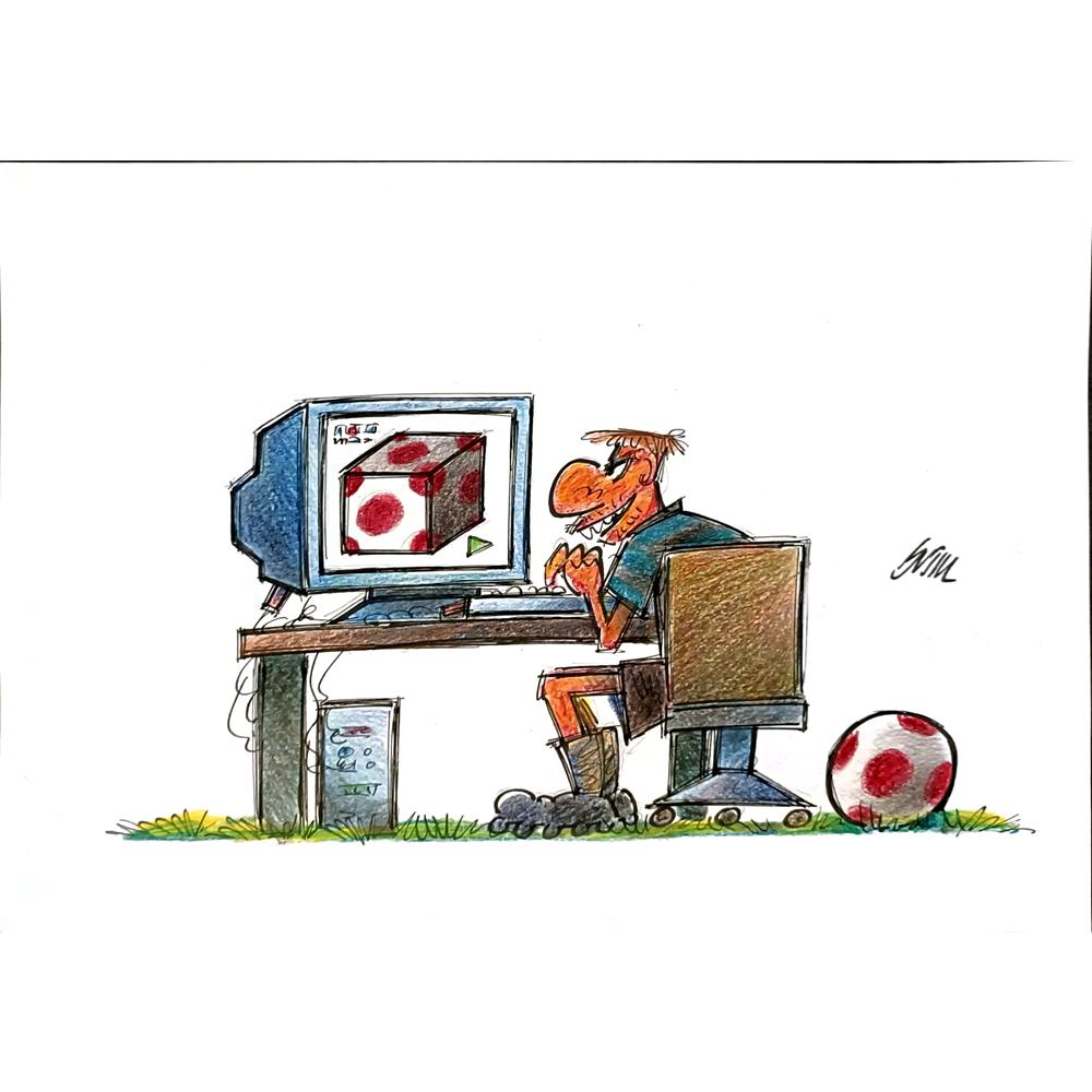Mojtaba Galmohammadi 29x21cm Orijinal Karikatür BOD05653