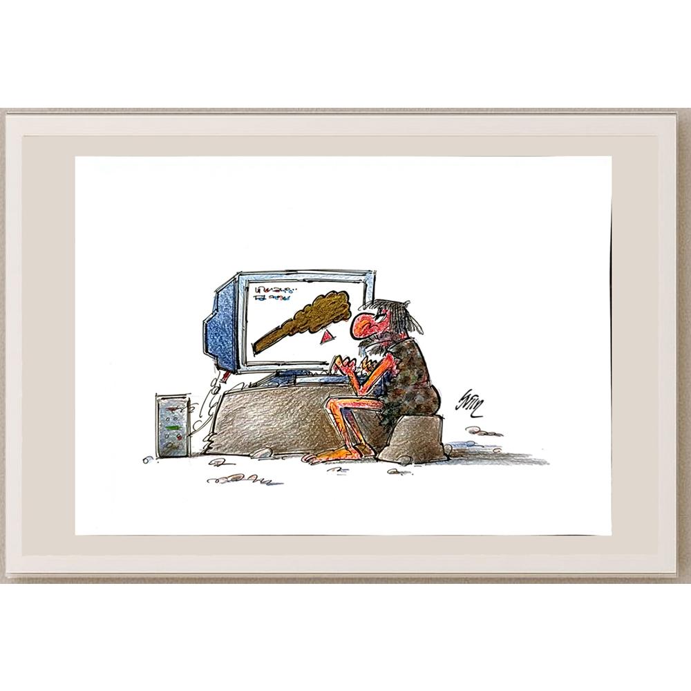 Mojtaba Galmohammadi 29x21cm Orijinal Karikatür BOD05654