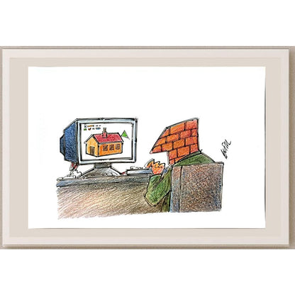 Mojtaba Galmohammadi 29x21cm Orijinal Karikatür BOD05655