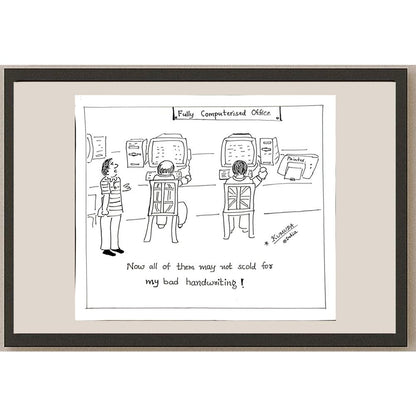 Kumuda Deshpande 28x23cm Orijinal Karikatür BOD05657