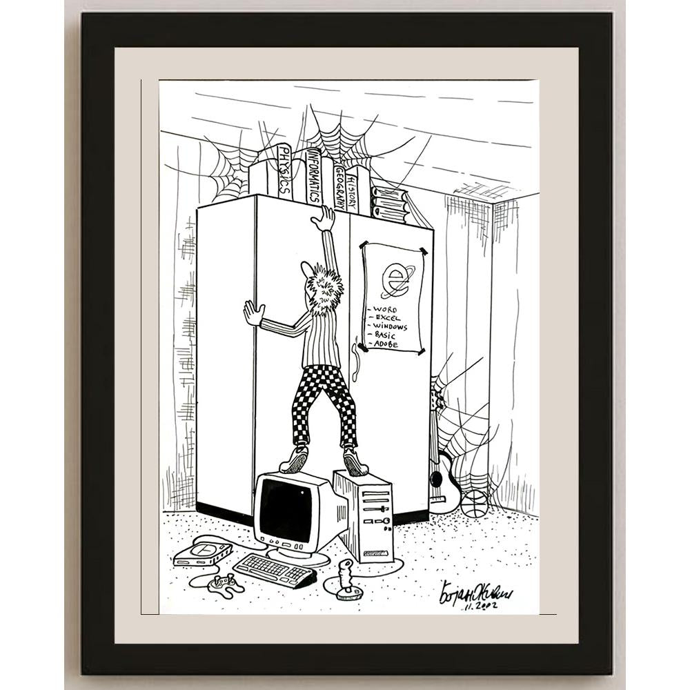 Bojan Zivic 29x21cm Orijinal Karikatür BOD05663