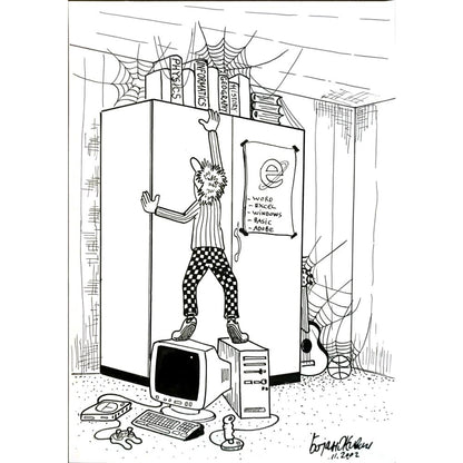 Bojan Zivic 29x21cm Orijinal Karikatür BOD05663