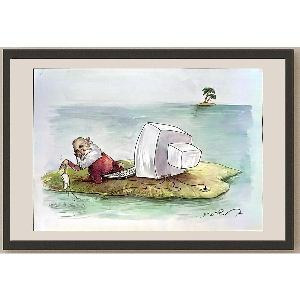 Shahram Rezaei 29x21cm Orijinal Karikatür BOD05671