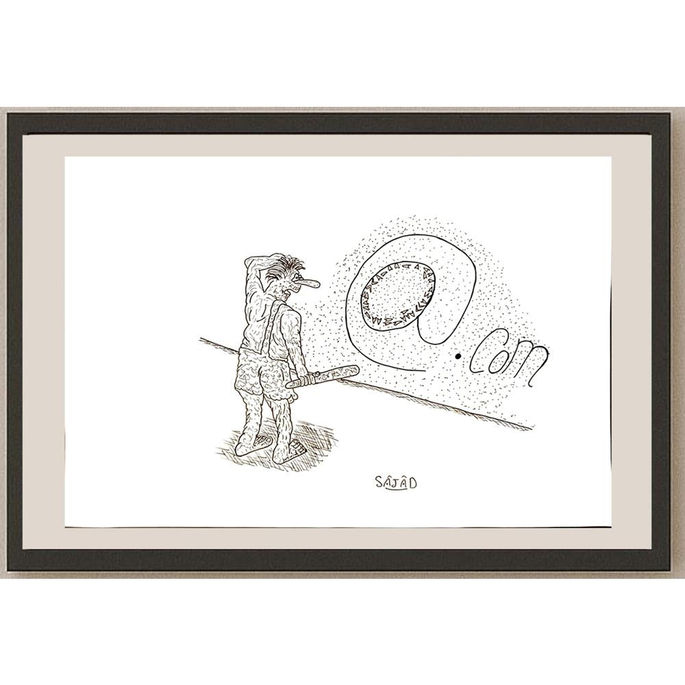 Sajad Rafaee 29x21cm Orijinal Karikatür BOD05673