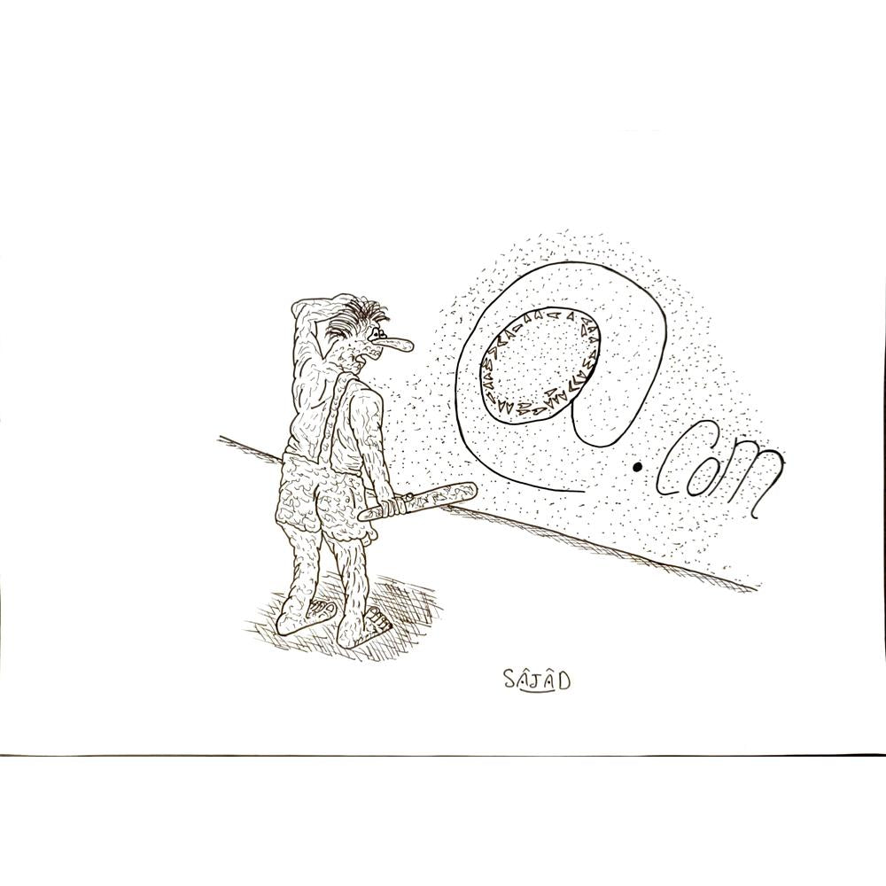 Sajad Rafaee 29x21cm Orijinal Karikatür BOD05673