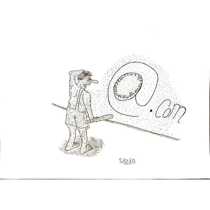 Sajad Rafaee 29x21cm Orijinal Karikatür BOD05673
