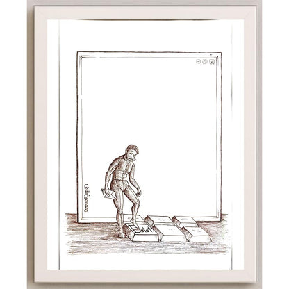 Mohammad Amin Aghaey 29x21cm Orijinal Karikatür BOD05675