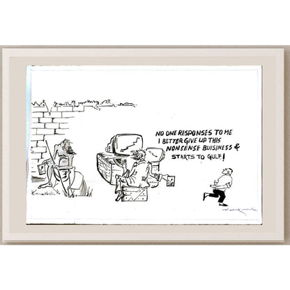 Chackrasali 28x19cm Orijinal Karikatür BOD05676
