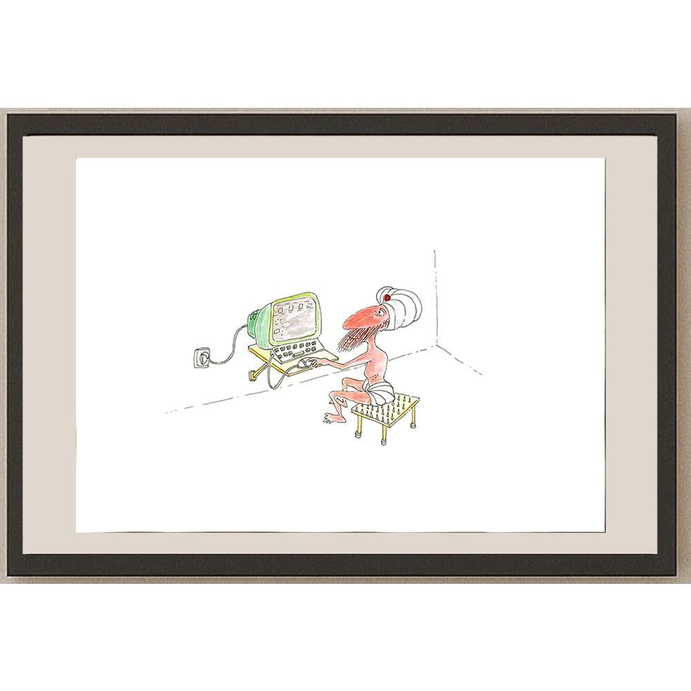 Nikolay Fitkov 29x21cm Orijinal Karikatür BOD05677