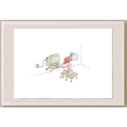 Nikolay Fitkov 29x21cm Orijinal Karikatür BOD05677