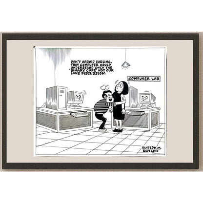 Kantesh Badiger 30x25cm Orijinal Karikatür BOD05680