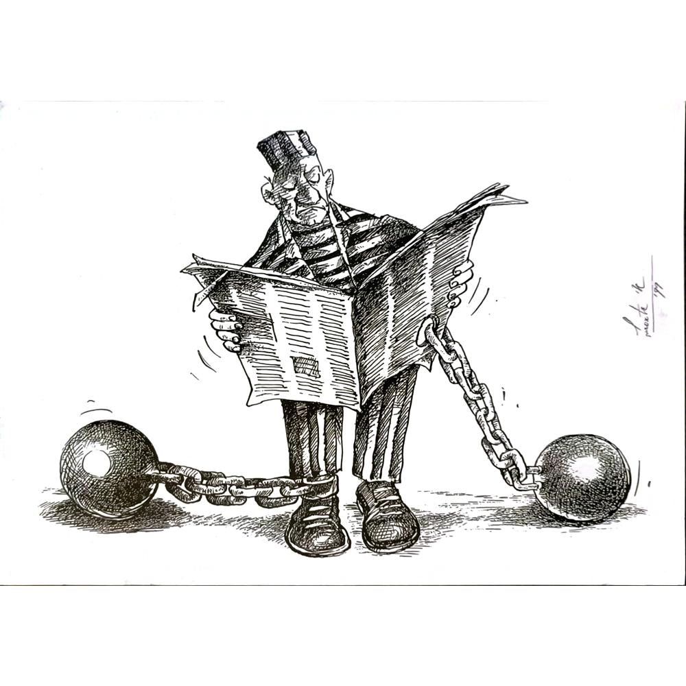 Leonte Nastase 29x21cm Orijinal Karikatür BOD05688