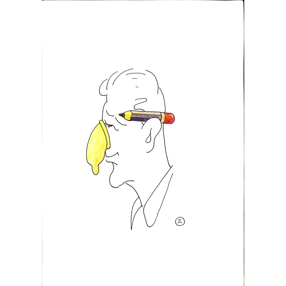 Zijad Sakic 29x21cm Orijinal Karikatür BOD05692