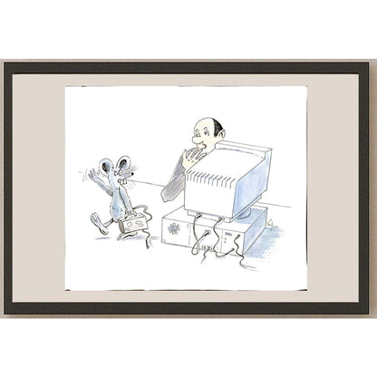 Bossens Philippe 35x25cm Orijinal Karikatür BOD05693