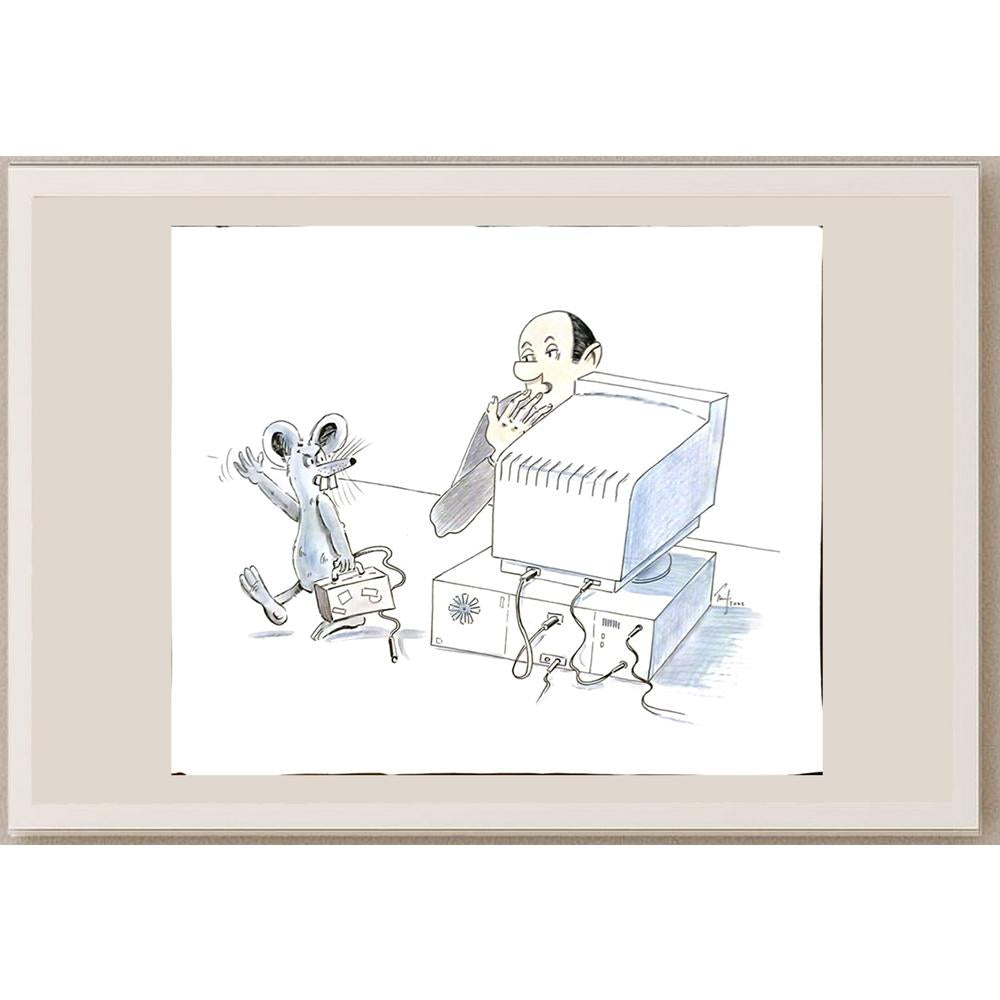 Bossens Philippe 35x25cm Orijinal Karikatür BOD05693