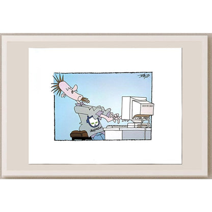 Guy Badeaux 29x21cm Orijinal Karikatür BOD05694