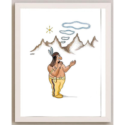 Roman Kubec 29x21cm Orijinal Karikatür BOD05696