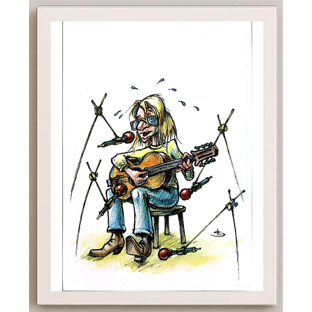 Liviu Stanila 29x21cm Orijinal Karikatür BOD05698
