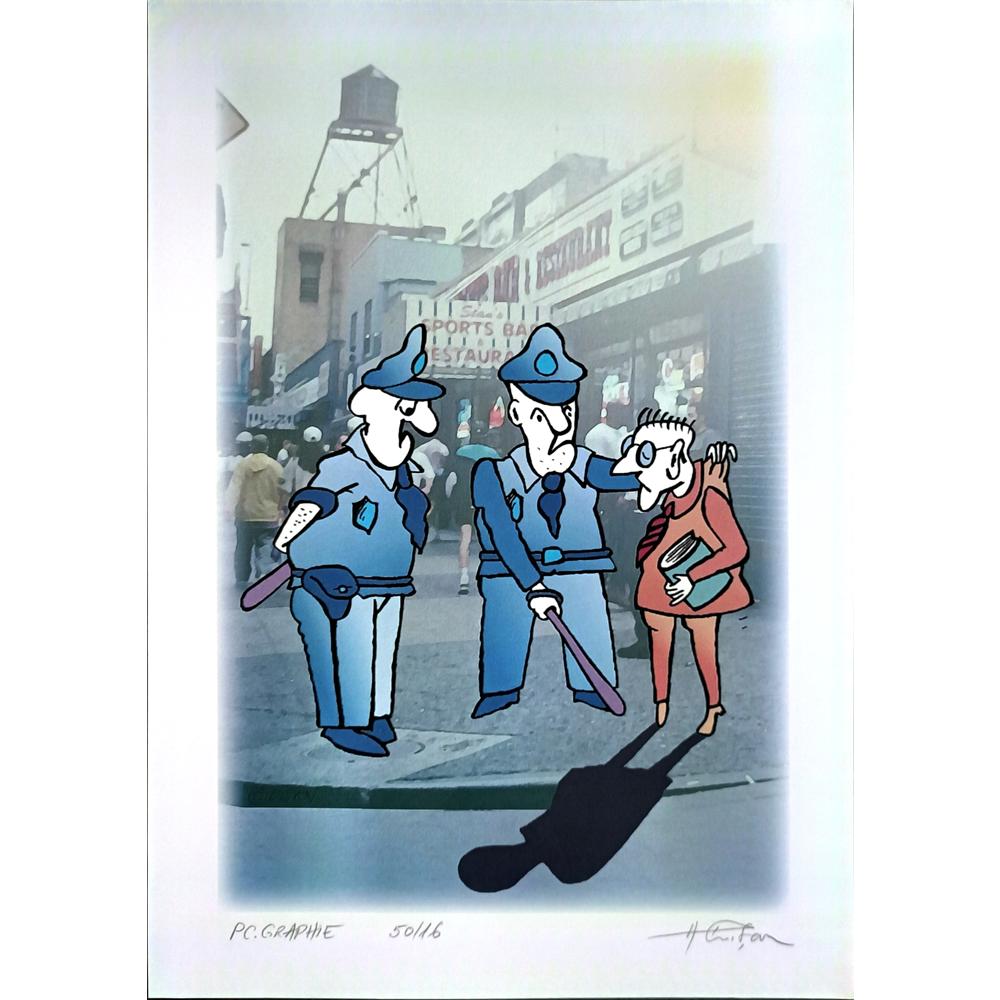 Horia Crisan 29x21cm Orijinal Karikatür BOD05699