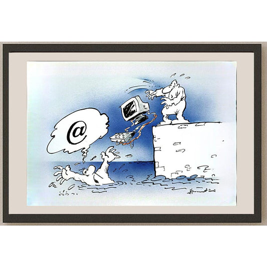 Jovan Prokopljevic 29x21cm Orijinal Karikatür BOD05701