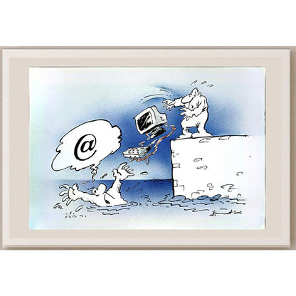 Jovan Prokopljevic 29x21cm Orijinal Karikatür BOD05701