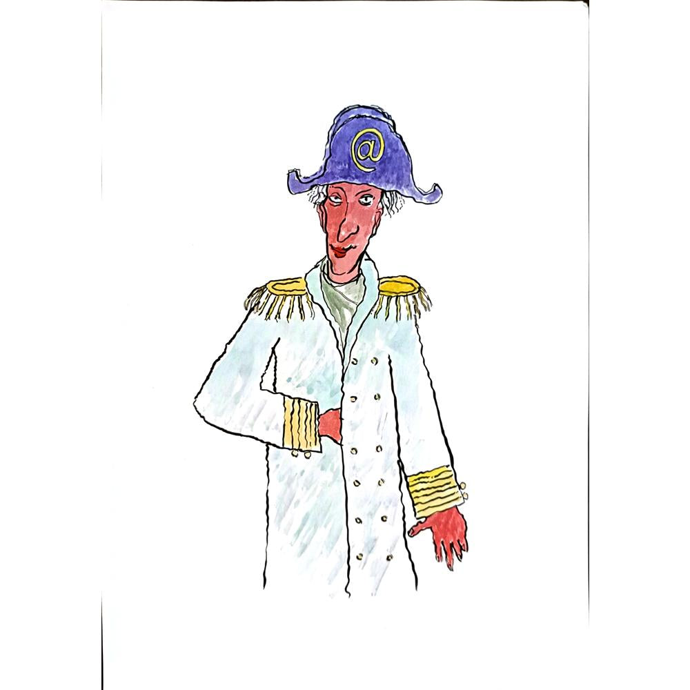 Nikolay Fitkov 29x21cm Orijinal Karikatür BOD05702