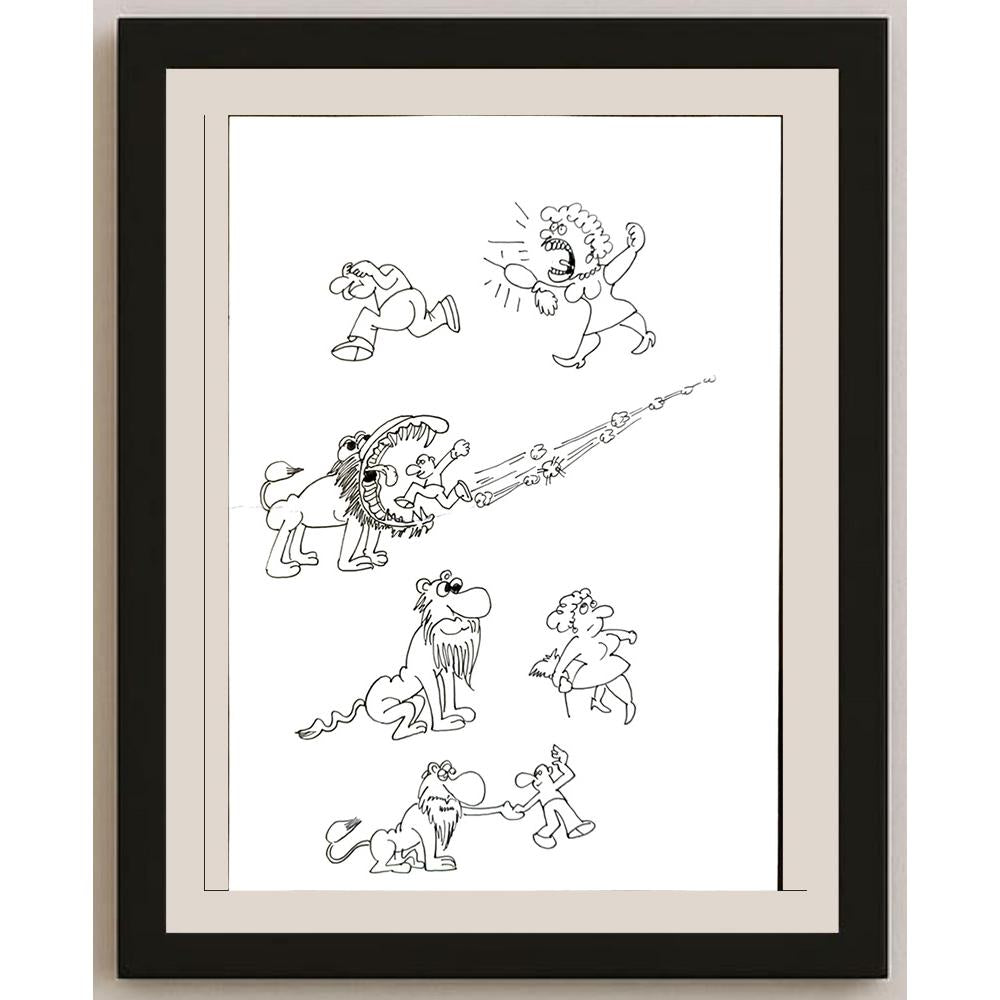 Qiu Yun Guang 29x21cm Orijinal Karikatür BOD05703