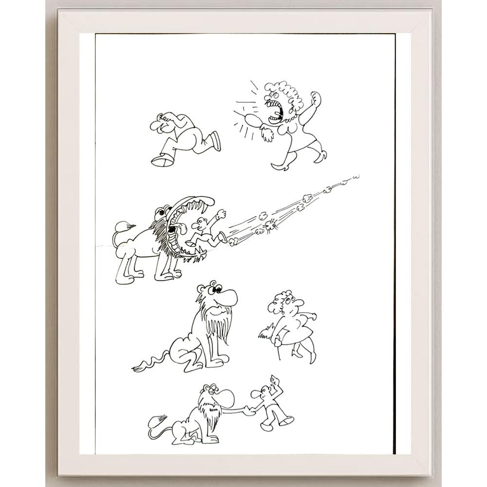 Qiu Yun Guang 29x21cm Orijinal Karikatür BOD05703