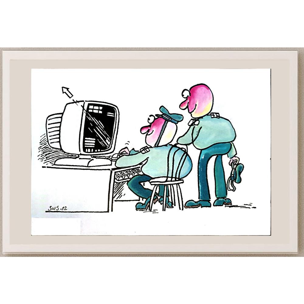 Sun Wanshuai 29x21cm Orijinal Karikatür BOD05704