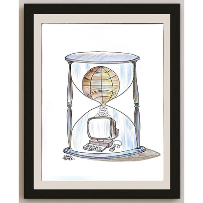Shyam Mohan 29x21cm Orijinal Karikatür BOD05710