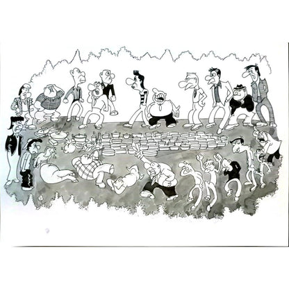 Peng Guang 29x21cm Orijinal Karikatür BOD05717