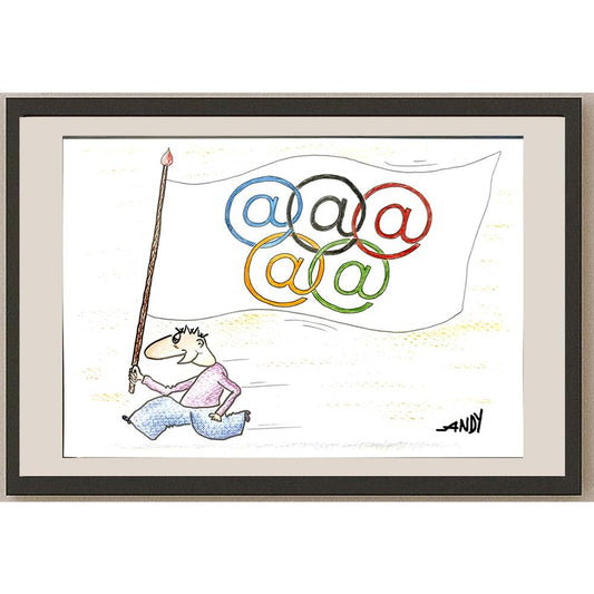 Andy Chaushu 29x21cm Orijinal Karikatür BOD05722