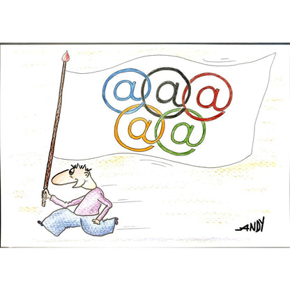 Andy Chaushu 29x21cm Orijinal Karikatür BOD05722
