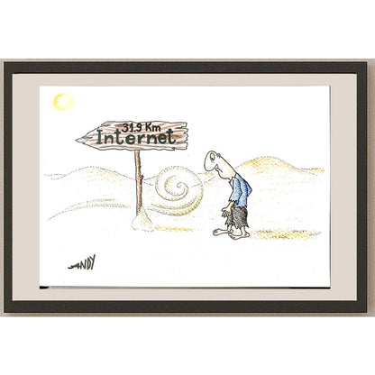 Andy Chaushu 29x21cm Orijinal Karikatür BOD05724